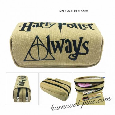 Пенал Гарри Поттер с надписью Always (всегда), 2 отделения